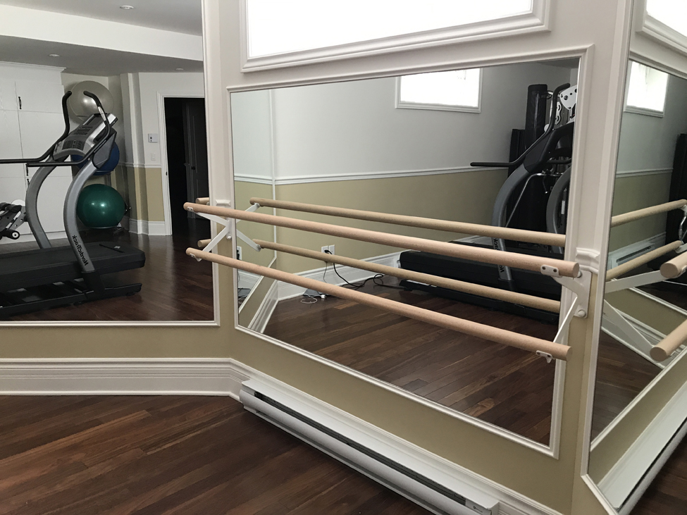 Double Ballet barres with 3 Wall Brackets, code 113