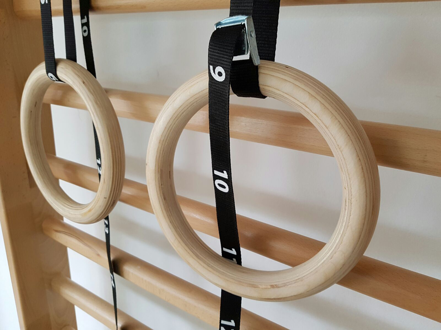 Pair Wood Gym Rings Wooden Gymnastic Rings for Fitness Exercise Gym Gymnast 