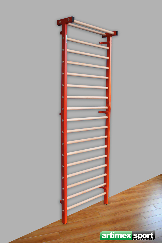 Metal Swedish Ladder Wall Bars 250 cm Pull Up Bar 